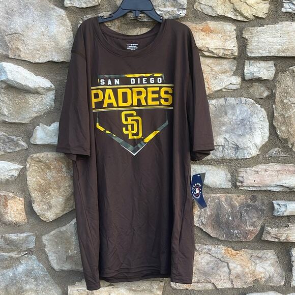 Genuine Merchandise San Diego Padres brown t-shirt size youth XL 18/20 NEW - Picture 4 of 5
